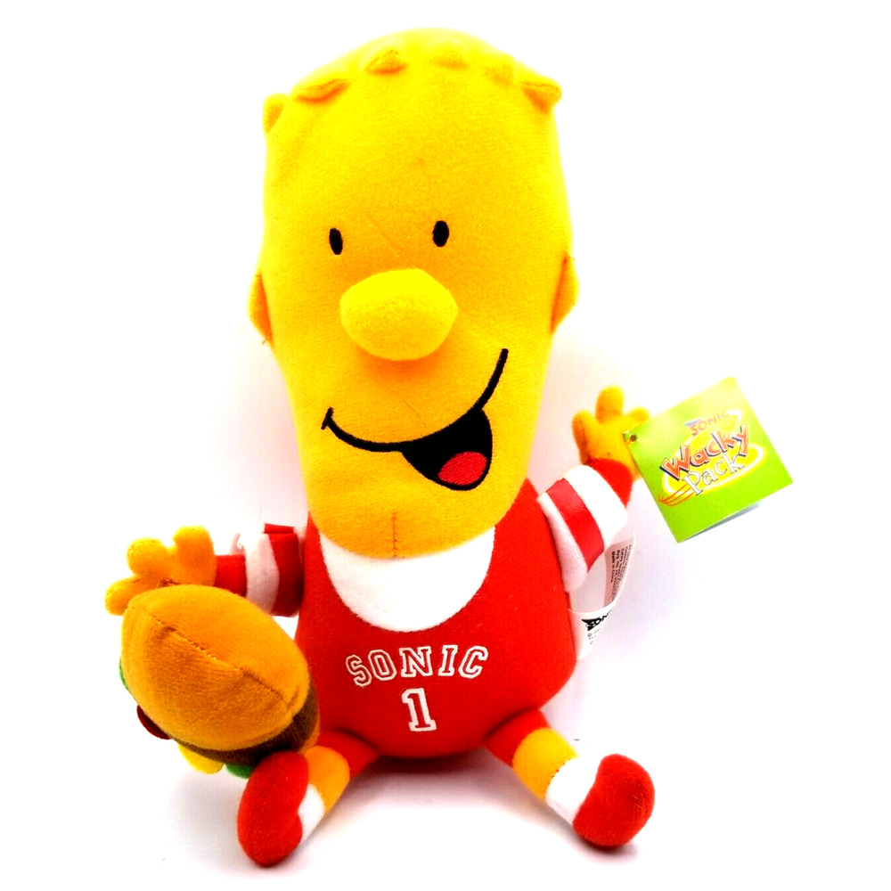 Vintage 2000 Sonic Drive In Wacky Pack Plush Junior 10" Doll